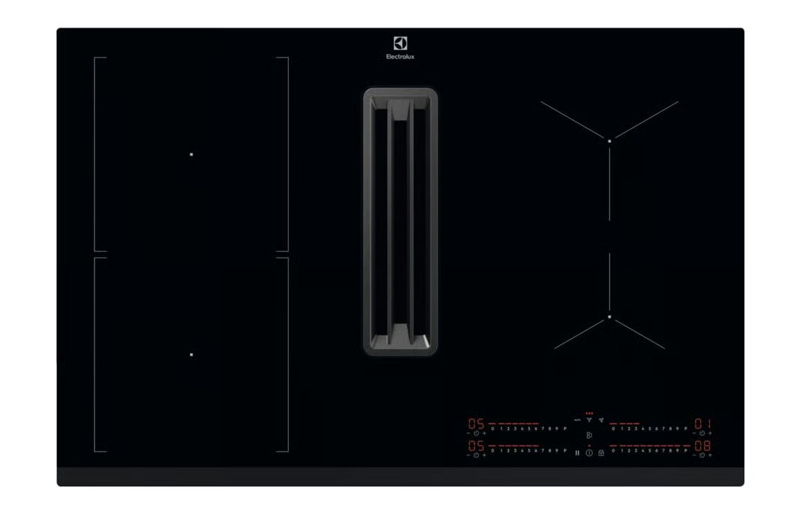 Electrolux LCC83443 80cm Induction Hob & Recirculating Extraction Black
