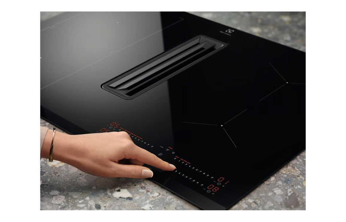 Electrolux LCC83443 80cm Induction Hob & Recirculating Extraction Black