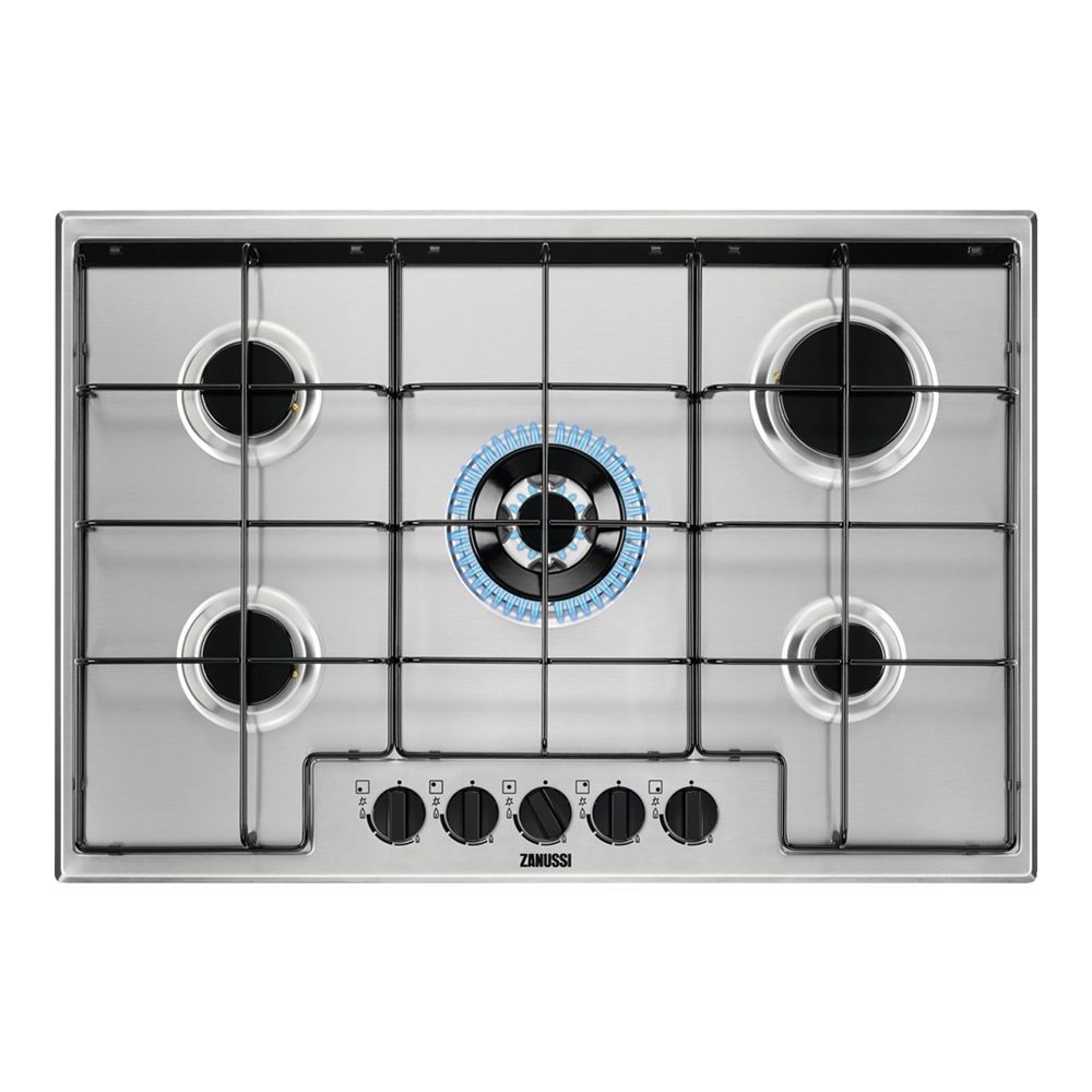 Zanussi ZGNN752X Gas Hob 75cm 5 Burner in Stainless Steel GRADE B