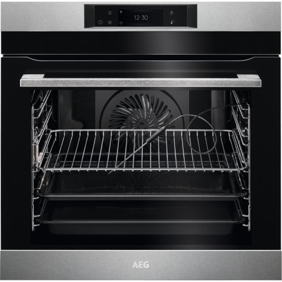 AEG BPK748380M Built In Wifi Pyro Single Electric Oven Stainless Steel REFURBISHED