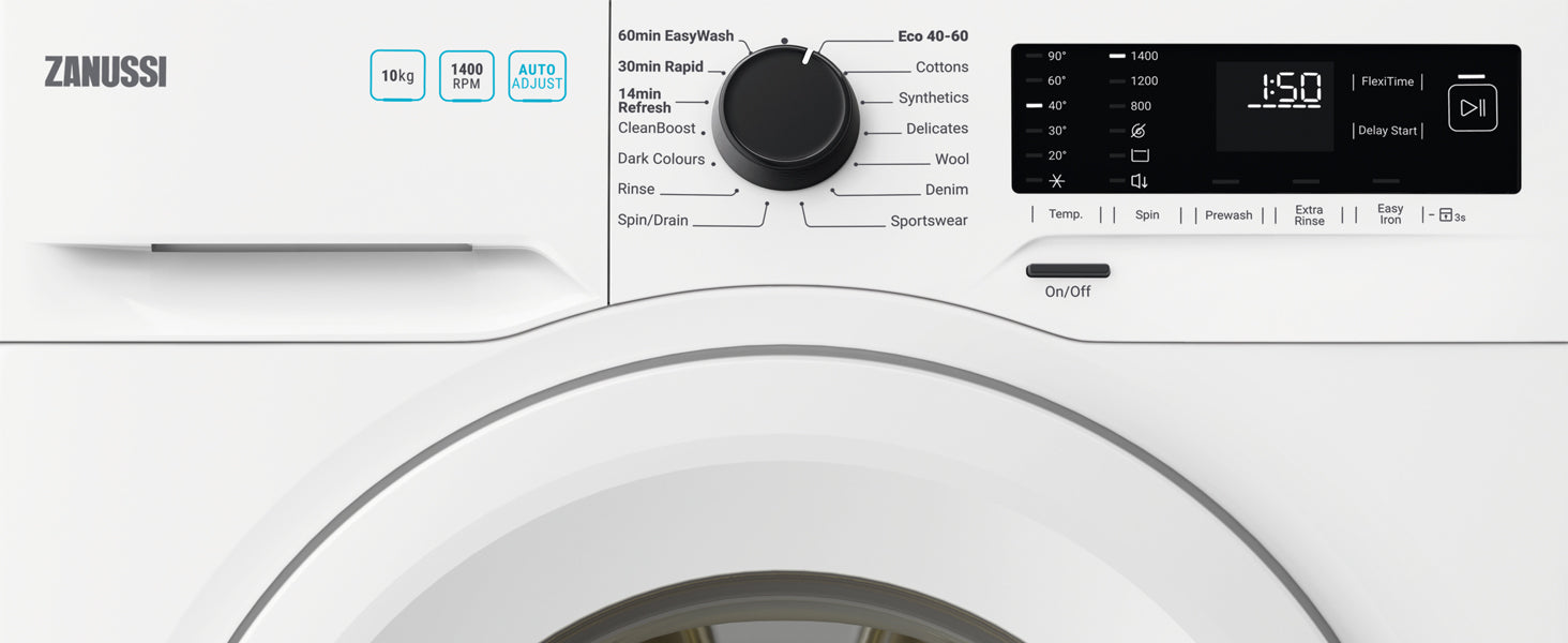 Zanussi ZWF143A2PW Washing Machine 10kg 1400rpm White GRADE A