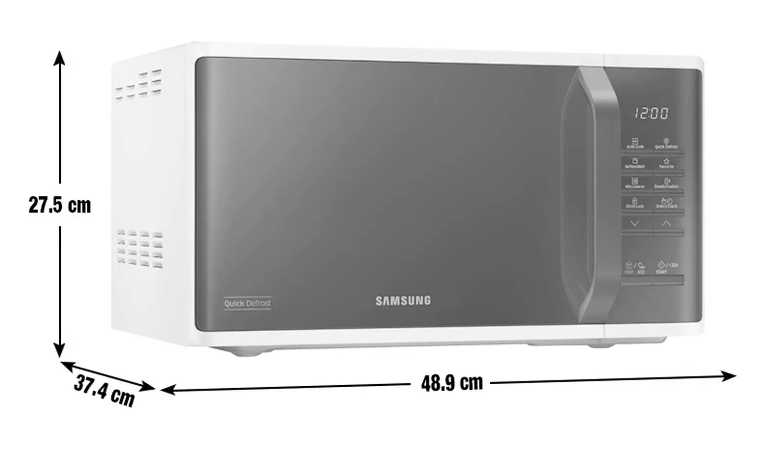 Samsung MS23K3513AW Solo Microwave Freestanding 23L 800W GRADE A