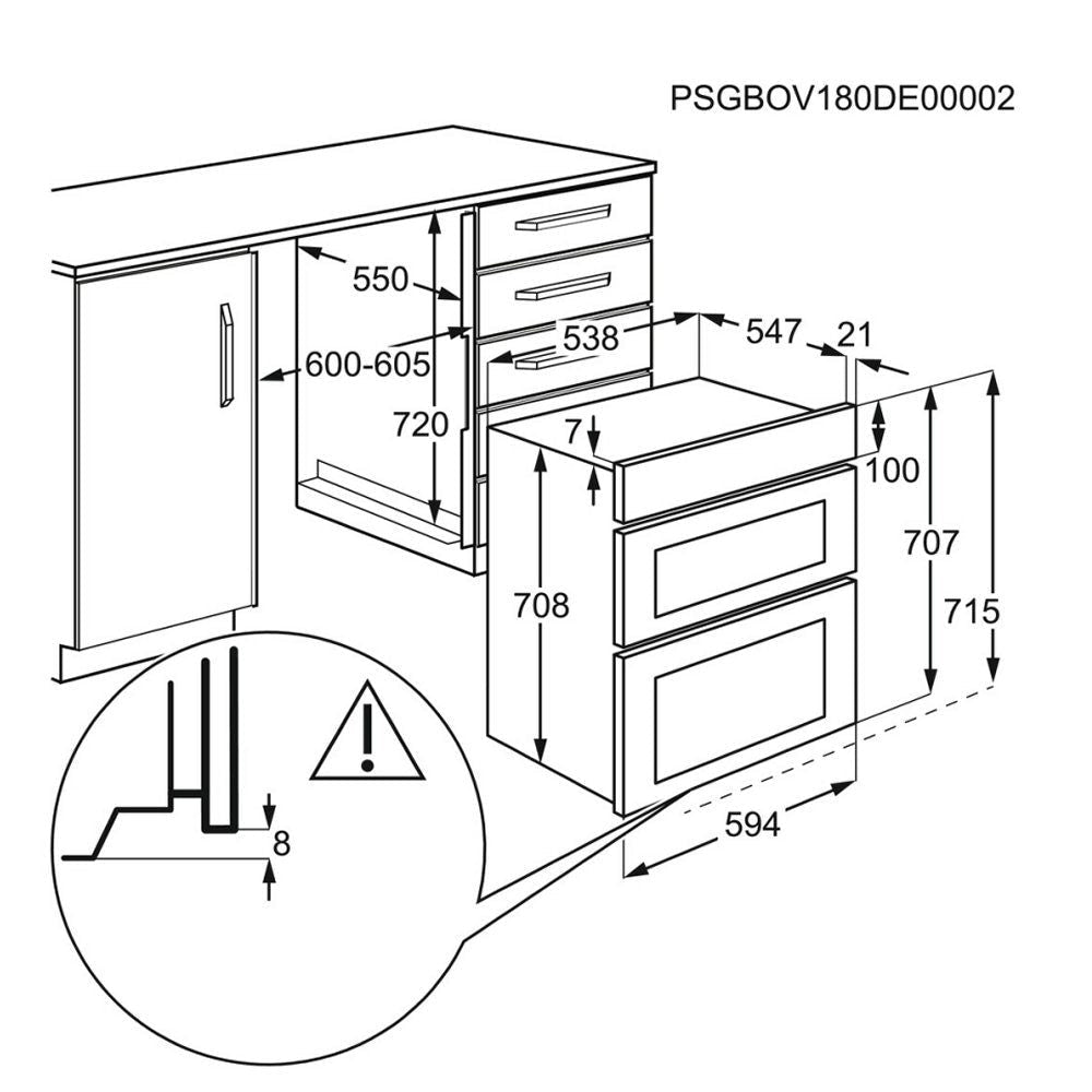AEG DUE731110M Double Oven Built Under Electric Stainless Steel REFURBISHED