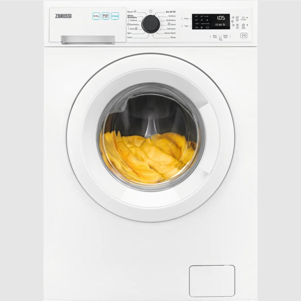 Zanussi ZWD86SB4PW Washer Dryer 8kg + 4kg 1600rpm in White GRADE A