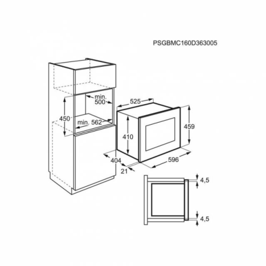 AEG MBE2658DEM Integrated Microwave and Grill in Stainless Steel