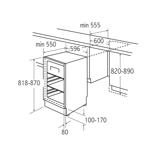 Matrix MFU201 Fully Integrated Built Under Fridge GRADE A