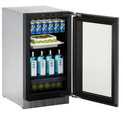 Drinks cabinet top with integrated fridge