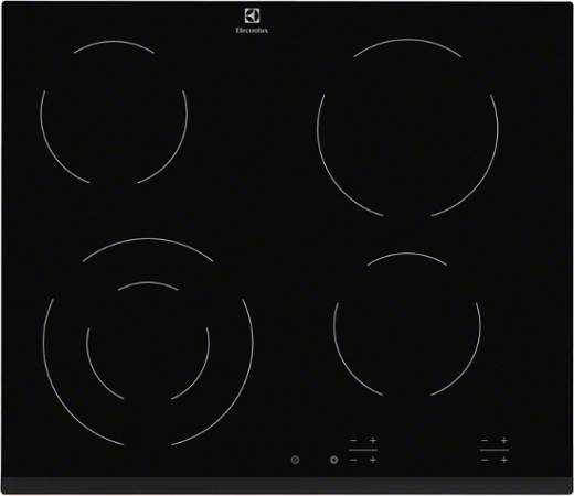 Electrolux EHF6241FOK 60cm 4 Zone Ceramic Hob Black