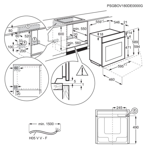 AEG BPK742320M Single Oven Electric Built-In A+ Pyrolytic Stainless Steel
