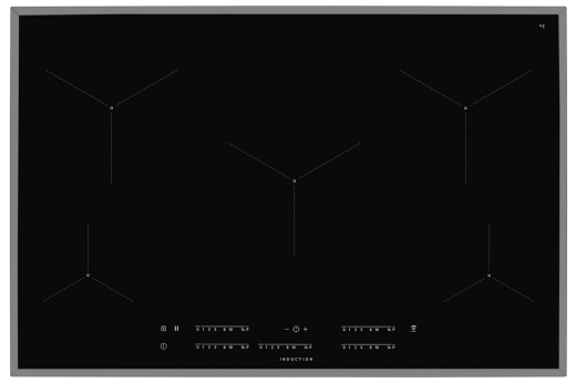 AEG IKE85431FB Induction Hob 5 Zone 80cm Maxisense