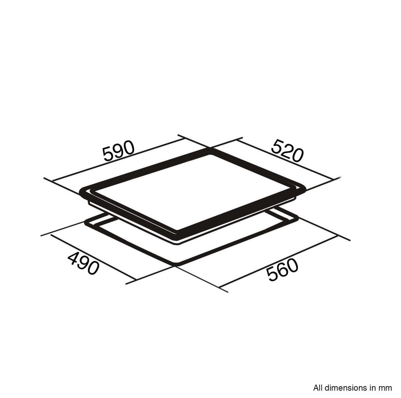 Unbranded UB60IH Induction Hob 60cm 4 Zones Touch Control In Black