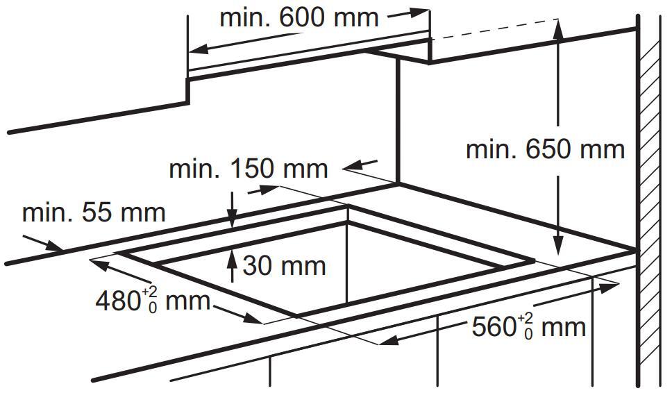 AEG HGB75400SM Gas Hob 75cm 5 Burner Stainless Steel