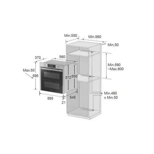 Samsung NV75N5641RS Single Oven Built In Electric in Stainless Steel GRADE B