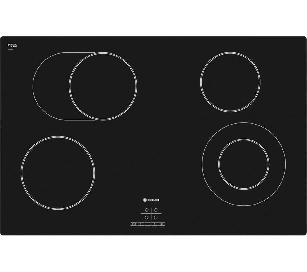 Bosch PKN811D17E 80cm 4 Zone Ceramic Hob in Black