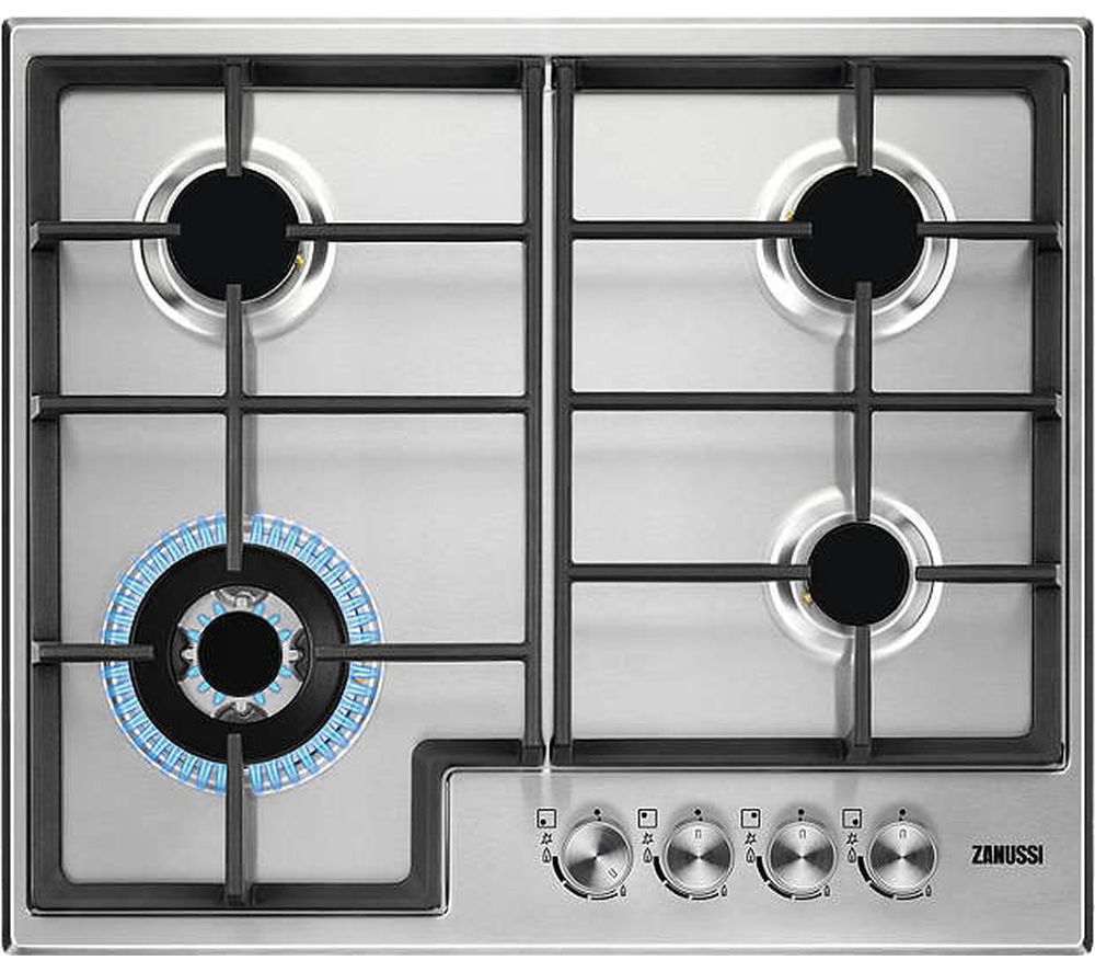 Zanussi ZGH66424XX Gas Hob 60cm 4 Burner in Stainless Steel GRADE B