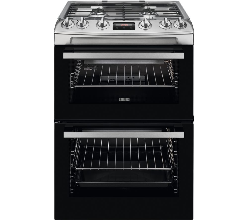 Zanussi ZCG63260XE Gas Cooker 60cm Double Oven Stainless Steel GRADE A