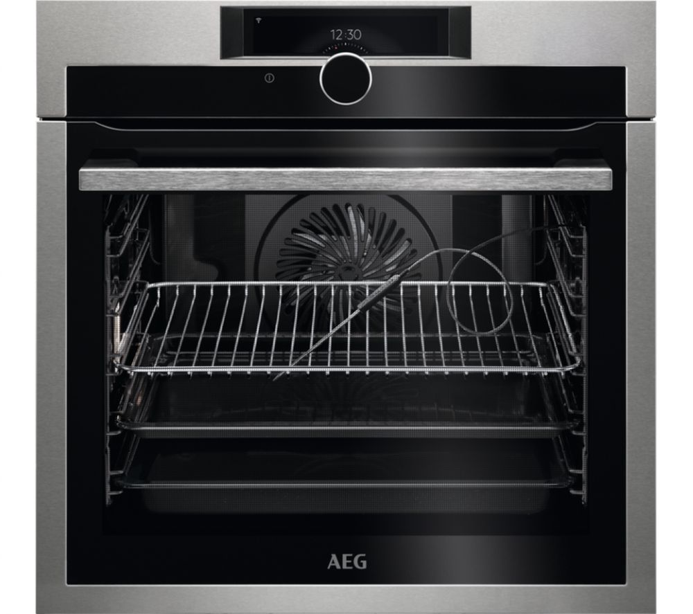 AEG BPE948730M Single Oven Built in Pyrolytic in Stainless Steel
